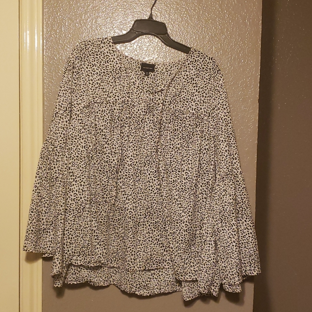 Cheetah boho blouse